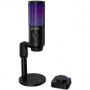 LORGAR SMP40, micrófono RGB con botón de silencio externo y soporte de metal, negro