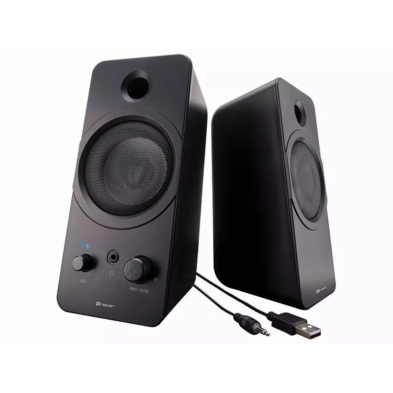 Altavoces de escritorio 2.0 TRACER Mark 12 W, alimentación USB, Bluetooth, 2 vías, 2 altavoces, negro