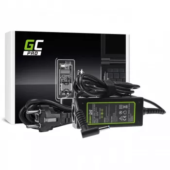 Adaptador de corriente AC-to-DC para portátil Green Cell AD74P 45W 19,5V 2,31A para interiores, Negro