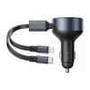 Cargador de coche Vention FFOB0 30W con cable USB-C a Lightning, 30 W de potencia para carga de iPhone