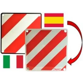 Triángulo de advertencia IWH 97605 2en1 para España e Italia, talla 50 cm, señalización de seguridad vial