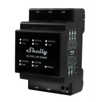Smart Switch Shelly LAN Switch Negro AC 110-240V 1W