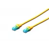 Cable de parcheo Digitus CAT 5e U/UTP DK-1512-050/Y 5 m amarillo