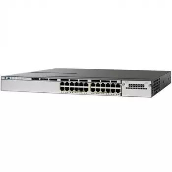Switch de red Cisco Catalyst WS-C3850-24U-S-RFB — Gestionado L2/L3, 24x Gigabit PoE RJ-45, 1U, Acero inoxidable