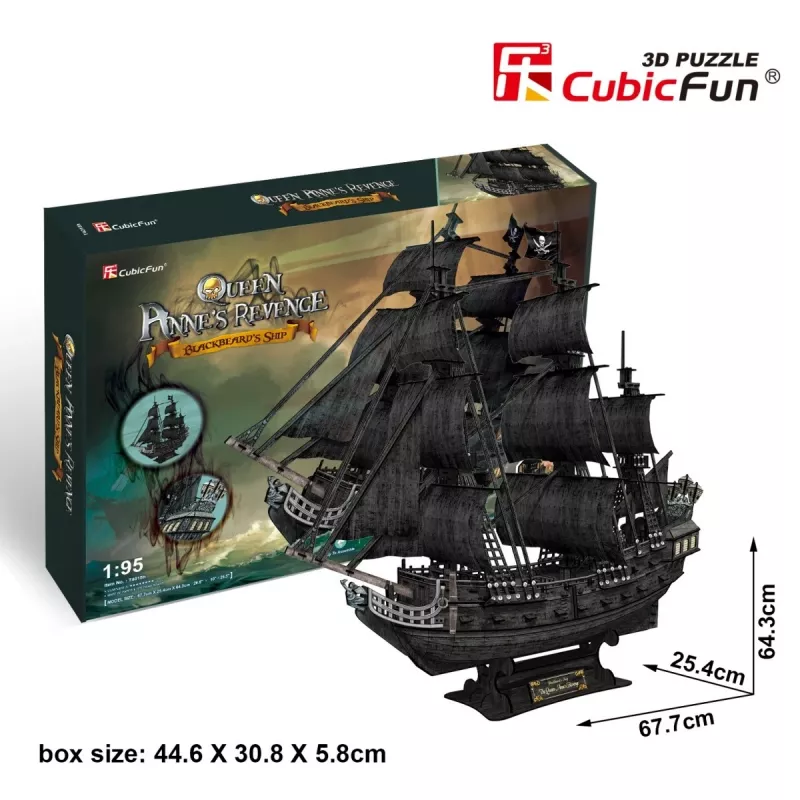 PUZLE 3D gran set barcos piratas Queen Revenge