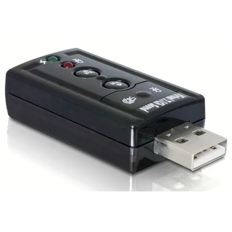 DeLOCK Adaptador de sonido USB 7.1 - Tarjeta de sonido - Estéreo - USB (61645)