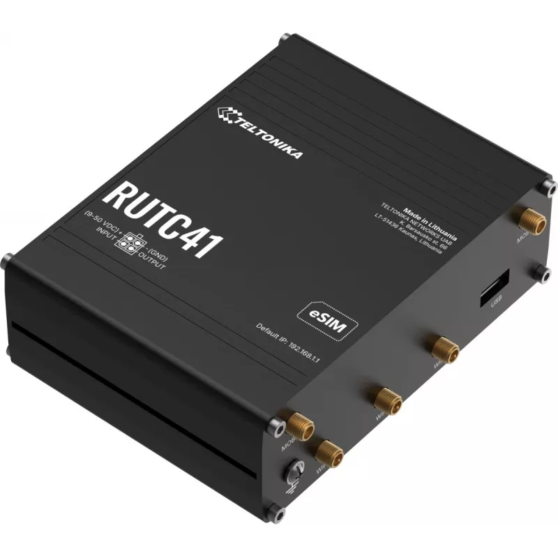 Router TELTONIKA RUTC41 4G LTE EDGE, router móvil industrial RUTC41000000