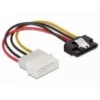 Cable SATA para HDD DeLOCK 60120 conector macho de 4 polos con clip metálico recto 0,12 m
