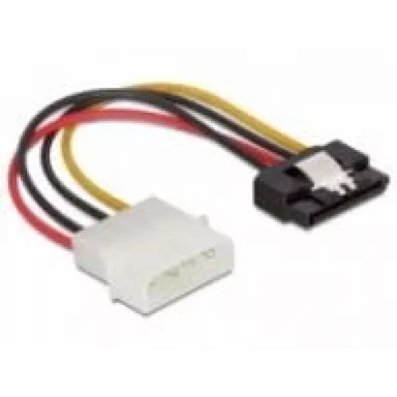 Cable SATA para HDD DeLOCK 60120 conector macho de 4 polos con clip metálico recto 0,12 m