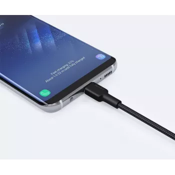 Cable USB-C a USB-A Aukey CB-CA2, trenzado de nailon, Quick Charge 3 A, 1 m