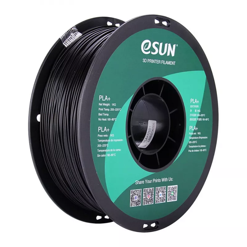 PLA+ 1,75 mm negro 1 kg