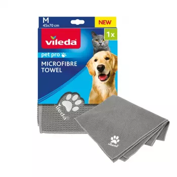 Paño VILEDA Pet Wipes 172650 450x700 mm, poliéster, lavable a máquina, gris