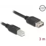 Cable USB DELOCK 81532 — USB 2.0, USB A a USB B, 3 m, negro
