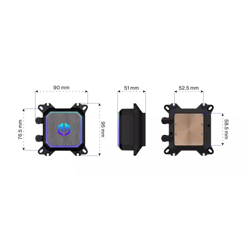 ENDORFY Navis F280 ARGB Caja de PC Refrigeración líquida All-in-One 14 cm Negro 1 ud.