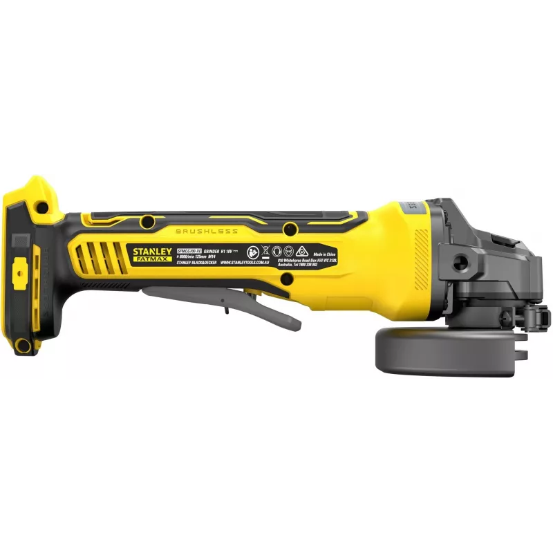 BLACK & DECKER | 18V V20 125mm Amoladora angular sin escobillas | SFMCG700B-XJ | 18 V | Tecnología de litio-ion