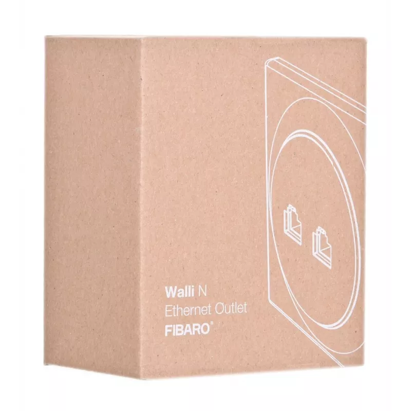Toma de corriente Fibaro Walli N 2 x RJ-45 blanca