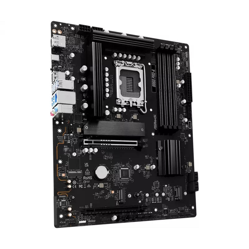 Placa base ASRock B860 Pro-A — Intel B860 ATX, LGA 1851, DDR5, 4x DIMM, 256GB, LAN 2.5Gb, 1x M.2, 4x SATA III