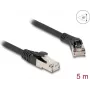 Cable de red DeLOCK RJ45 Cat.8.1 S/FTP 45° acodado a recto 5 m negro