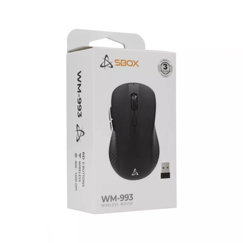 Ratón inalámbrico SBOX WM-993 USB Type-A