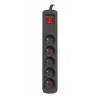Protector de sobretensión NATEC NSP-1713 negro 5 tomas de CA 1,5 m