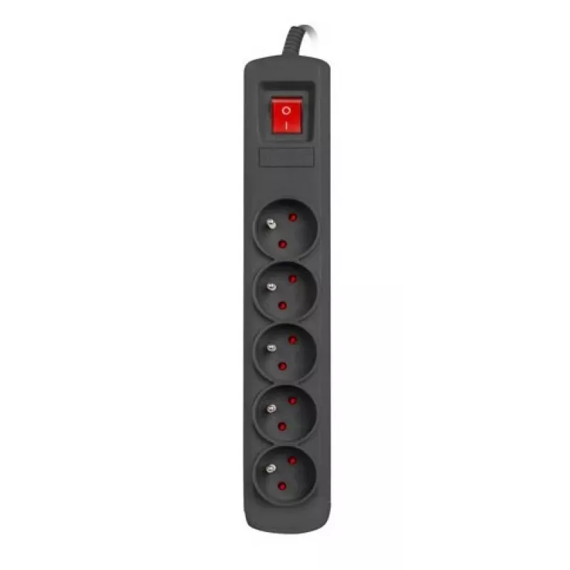 Protector de sobretensión NATEC NSP-1713 negro 5 tomas de CA 1,5 m