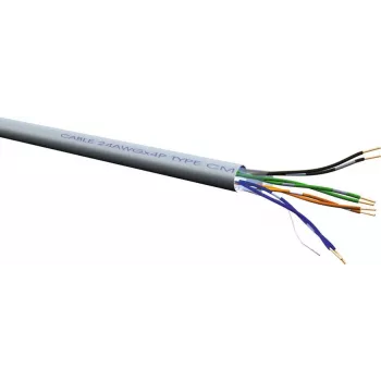 Roline - Cable a granel - 100 m - UTP - CAT 6a - libre de halógenos, fiable - gris