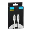 Cable USB-C a USB-C IBOX IKUTC1W 1 m, USB 2.0, 3 A, blanco, trenzado textil