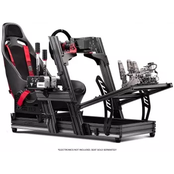Next Level Racing – Cockpit de simulador F-GT Elite Formula & GT de perfil de aluminio – versión de montaje lateral y frontal (396039)