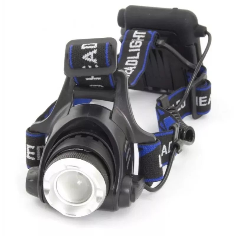 Linterna frontal ESPERANZA EOT005 — LED Cree T6, 3W, 600 lm, AA x2, carcasa de aluminio, impermeable, resistente a impactos, cinta ajustable