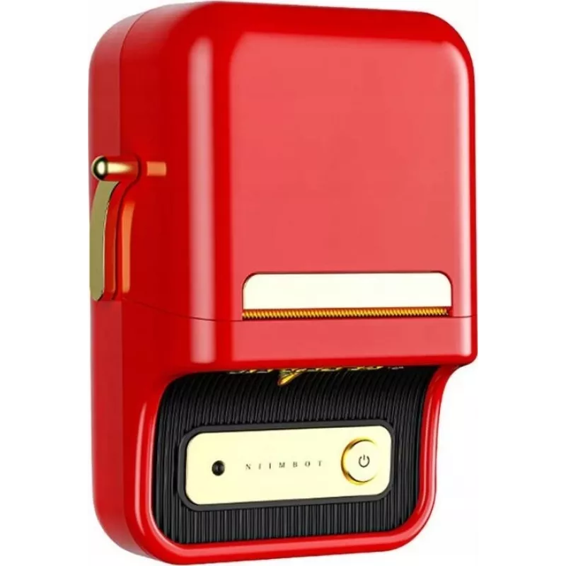 Impresora de etiquetas NIIMBOT B21S roja — impresora térmica Bluetooth compacta, 50 mm de ancho de impresión, 60 mm/s, batería de 1200 mAh