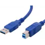 Cable USB Helos 014681 USB 3.2 Gen 1 1m USB A USB B azul