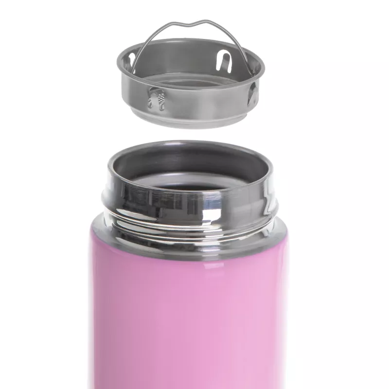 Botella térmica Adler AD 4506P acero inoxidable con funda de silicona, rosa, con aislamiento al vacío