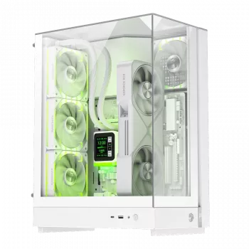 Caja Gamemax | T20 WH | Blanco | M-ATX | Fuente de alimentación no incluida