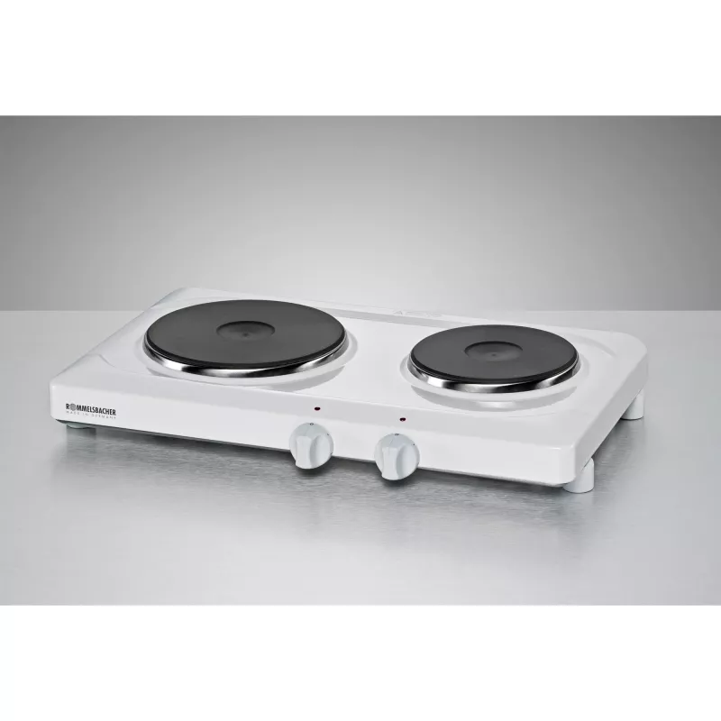 Placa de cocina cerrada Rommelsbacher THS 2590, 2 zonas, mando giratorio