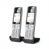 Teléfono analógico/DECT Gigaset COMFORT 500HX duo con identificación de llamadas negro, plata