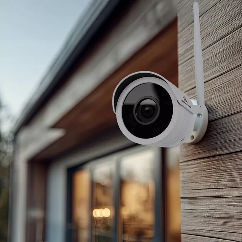Cámara IP Maclean IPC WiFi 5MPx exterior, con sirena, CMOS 1/2.5, H.264/H.264+/H.265/H.265+/JPEG/AVI, Onvif, MCTV-516