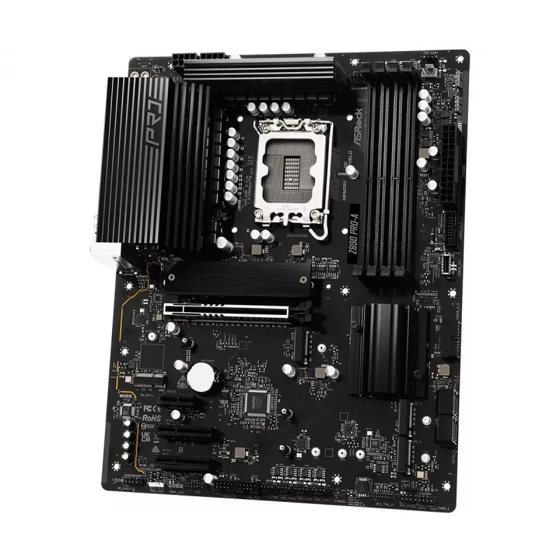 Placa base ASRock Z890 Pro-A ATX — Chipset Intel Z890, LGA 1851, DDR5, 4x DIMM, 256 GB, 2.5Gb LAN, PCIe Gen5