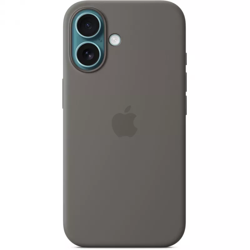 Funda Apple iPhone 16 Silicon Case con MagSafe gris piedra