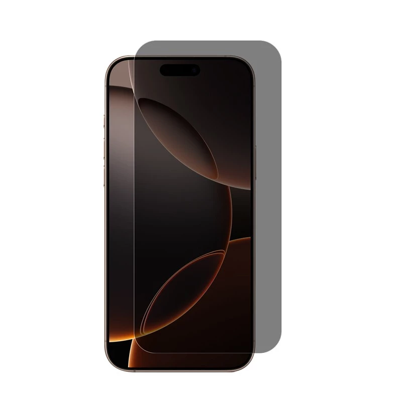 Cristal templado con privacidad Crong para iPhone 16 Pro Max — antirreflejos, resistente a arañazos