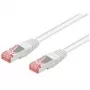 Wentronic Goobay cable de red CAT 6, S/FTP (PiMF), blanco, 0,25 m – LSZH libre de halógenos, cobre (93217)