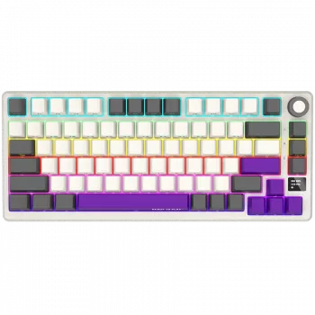 LORGAR KBP7075W, Teclado gaming mecánico 75% inalámbrico Pro, Beige, distribución EN