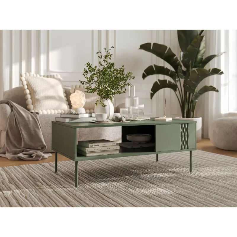 Banco / mesa Cama TRESSE 110x60x40 verde mate