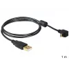 Cable USB DeLOCK USB 2.0, 1 m, Micro-USB B, negro