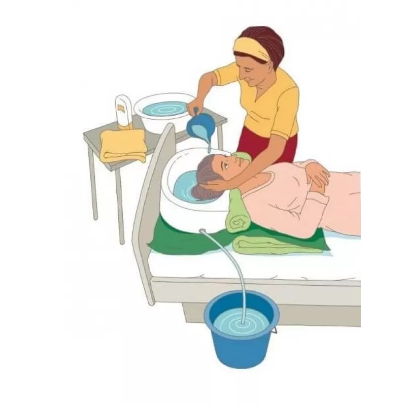 SUNDO 47080 lavabo portátil para el cabello con desagüe, blanco