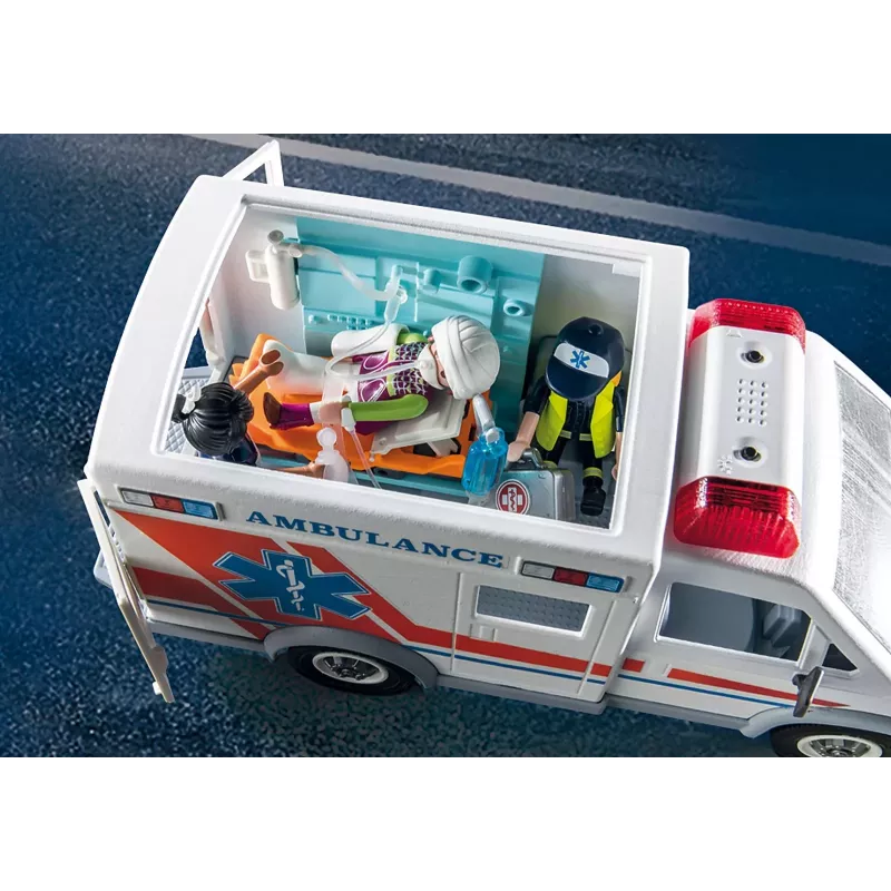 Ambulancia de juguete PLAYMOBIL 71232 — multicolor, para 4–10 años, pila AAA