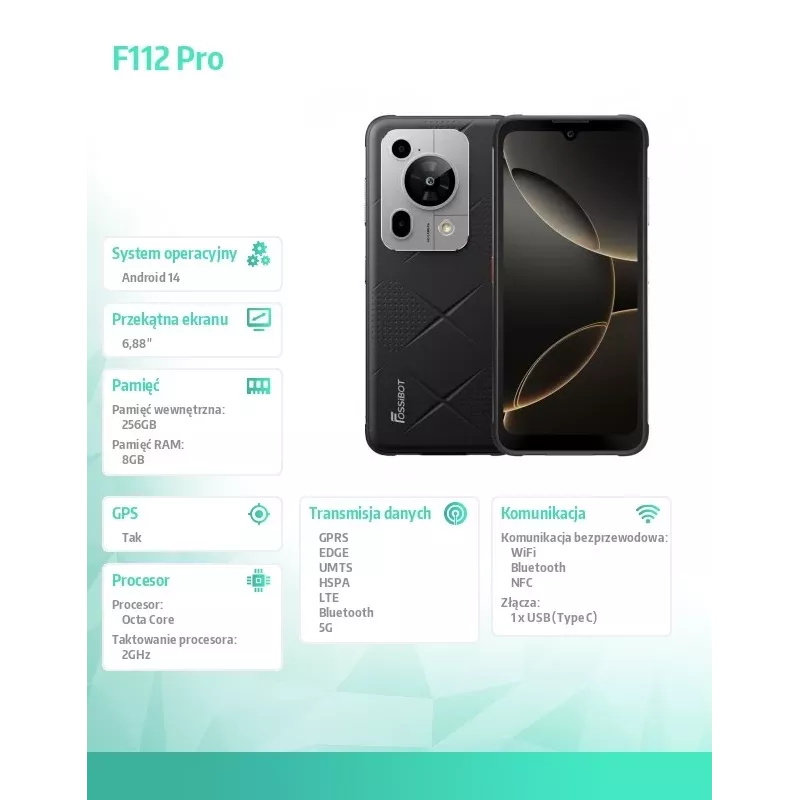 Smartphone FOSSiBOT F112 Pro negro
