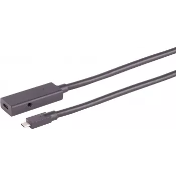Cable USB S/CONN 13-49055 USB 3.2 Gen 2 5 m USB C negro