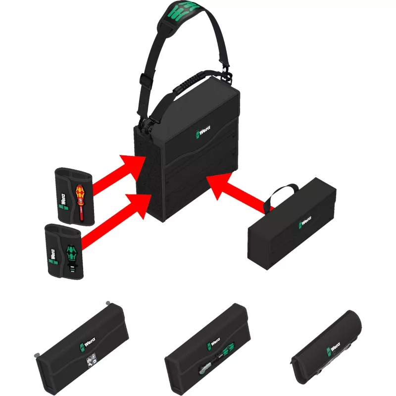 Bolsa de herramientas Wera Wera 2go 2 negro verde