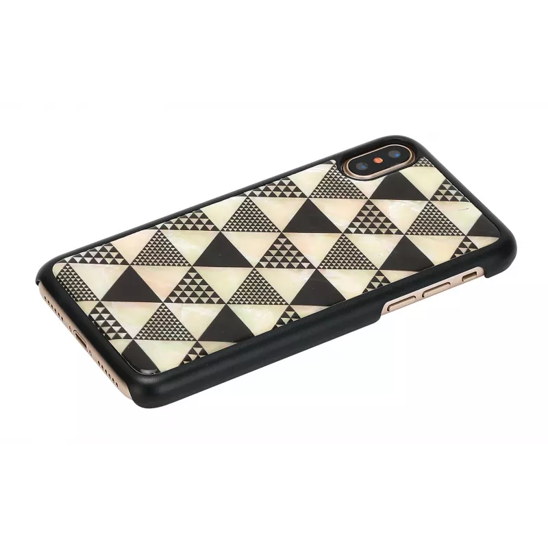iKins Pyramid funda para iPhone XS/X, negra, K1623J