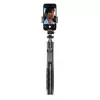 Palo selfie con trípode Crong CRGSGU1BLK aluminio Bluetooth con patas plegables y soporte para móvil